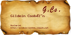 Gildein Csobán névjegykártya